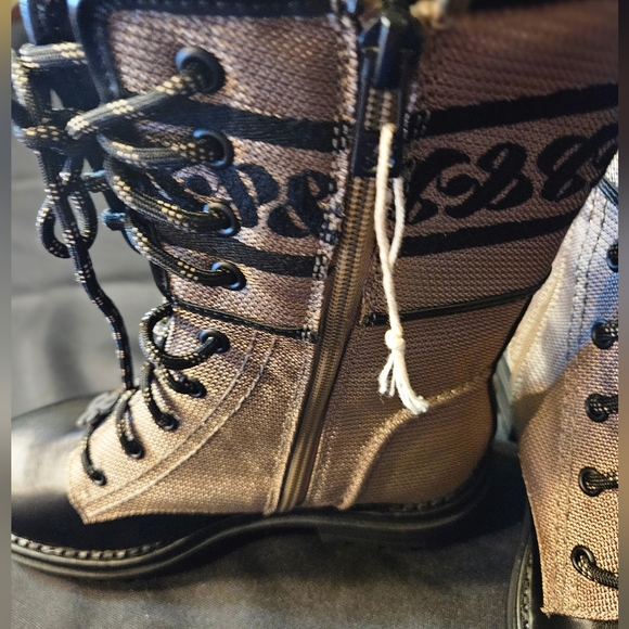 SAM & LIBBY "Stella" Combat Boot Khaki Black, Size 7.5 (NWOT) - Picture 4 of 15